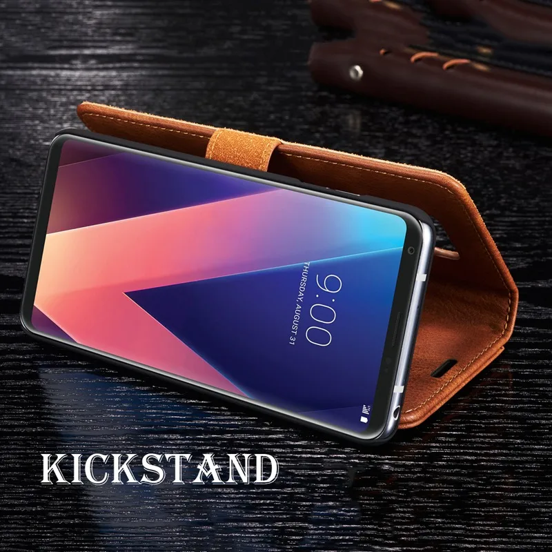 Magnectic Съемная флип чехол кожаный бумажник для LG V40 случае Противоударная