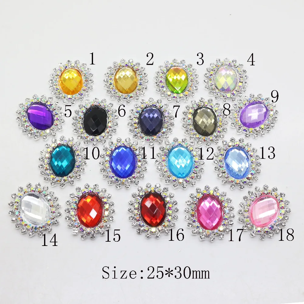 

Fashion AB color rhinestone button 2017 Wedding invitations decorate metal Hair flower center scrapbooking DIYAccessories