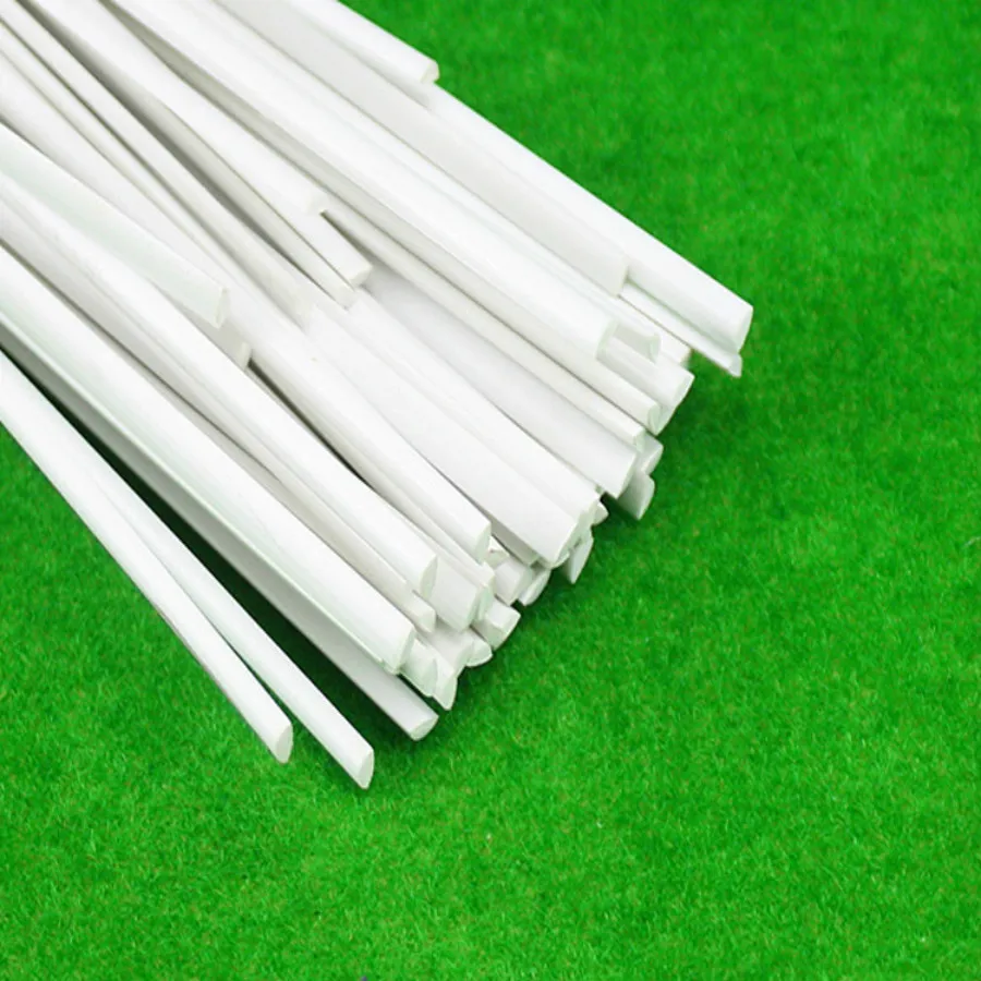 FREE SHIPPING 100pcs 1 5mm ABS half round plastic rod 50cm length scale