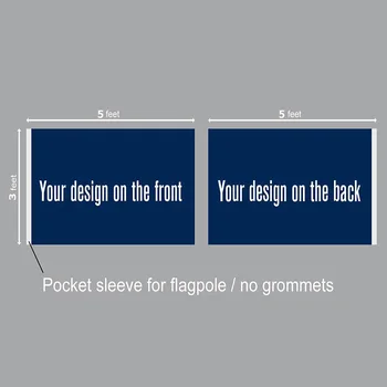 

CustPrint 3*5 FT Custom Printed Double Sided Flag 90*150 cm Customize All Design Polyester Flag Banner