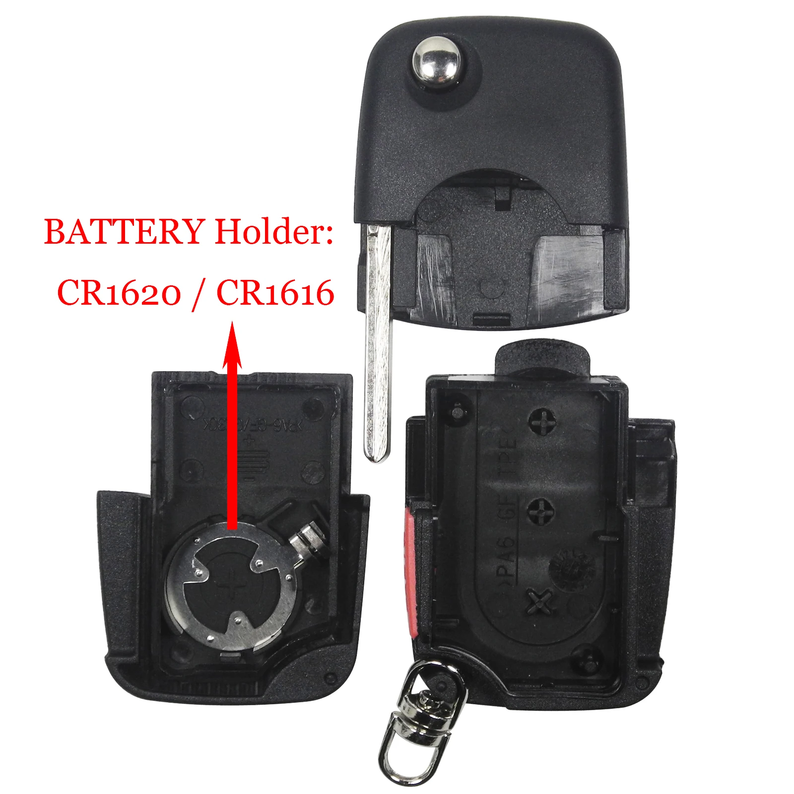Keyforkess 10 pz/lotto Misura CR1616/CR1620 di Vibrazione Foling Chiave A Distanza Borsette Caso Fob per VW Passat Jetta Golf Beetle 2/3 di panico 3/4 Bottoni - HTB1vpy7dGagSKJjy0Fgq6ARqFXaK