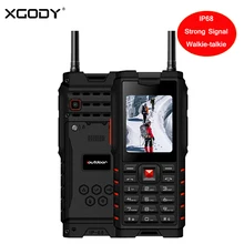 XGODY IP68 ударопрочный телефон рации 2,4 “телефоны Celular сильный фонарик сигнала громкоговоритель T2 GSM 4500 мАч Mobile телефон