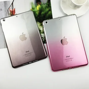 

Case For Apple iPad Mini Silicone Clear Soft back Cover Transparent Gradient Color Ultra Slim Shell Cover For iPad Mini 1 2 3 4