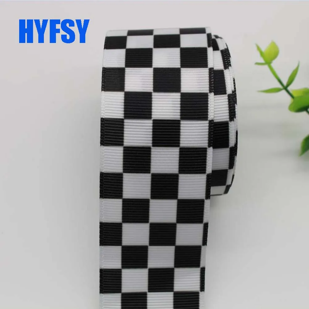 격자 무늬 리본 DIY 수제 공예, 머리 활 재료 선물 포장, 그로스그레인 수제 액세서리, 10 야드, 25mm, 38mm