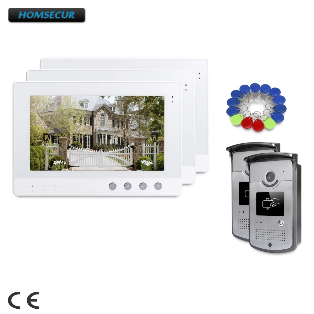 

10.1" Video Door Entry Security Intercom with IR Night Vision for Home Security : XC001+XM101-W