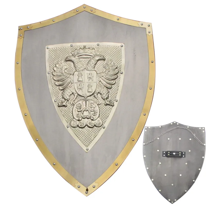 2" Средневековый рыцарь Лев рыцарский щит Броня с держателем меча абсолютно стальной материал ремесло дисплей декоративные