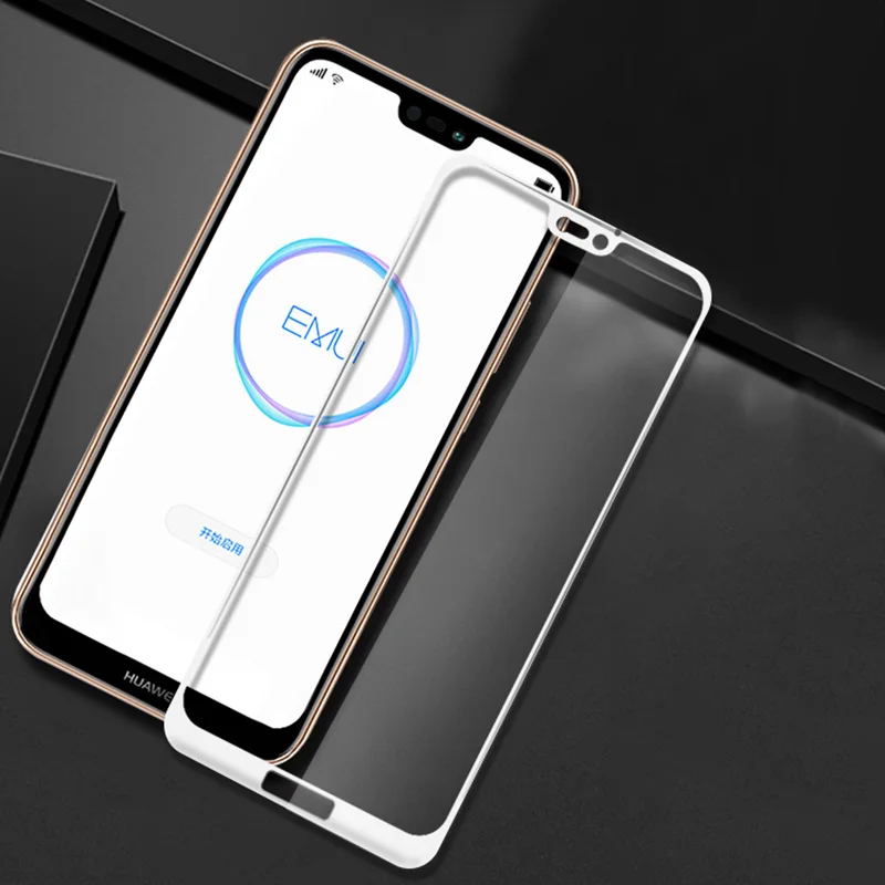 защитная пленка с полным покрытием стекло защита экрана на huawei P20 Lite целый п олный
