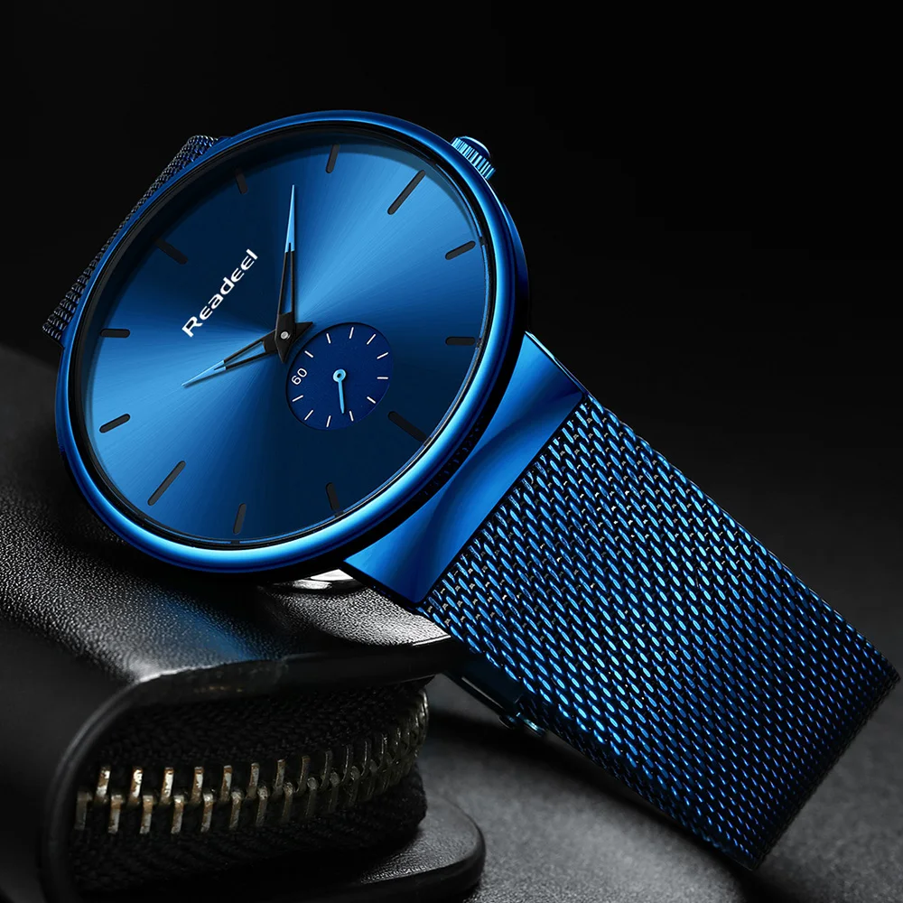 Мужские часы от ведущего бренда, роскошные спортивные часы, кварцевые часы для мужчин, стальные тонкие сетчатые часы, водонепроницаемые наручные часы, Relogio Masculino