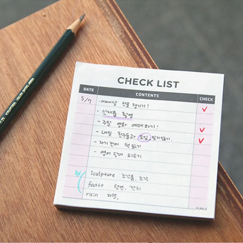 Ежедневный Еженедельный ежемесячный дневник планировщик наклейки планировочные планшеты, чтобы сделать список контрольный лист блокнот бумажный офис