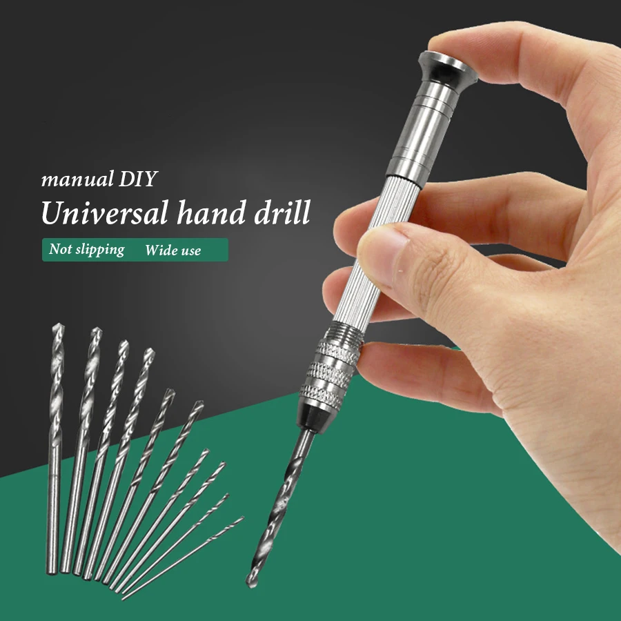 

Geoeon Multi-function Portable Mini Hand Drill Twist Drill Manual Punching Tool Suitable For Plastic Wood Punch Hand Tools A14