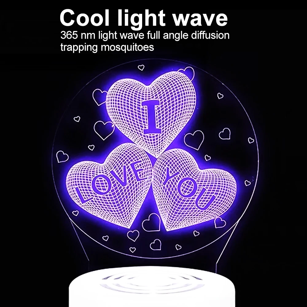 IVYSHION электронная лампа-убийца комаров, бесшумная, для помещений, USB, перезаряжаемая, Анти Москитная, светодиодный, противомоскитная, ловушка для насекомых, 3D форма