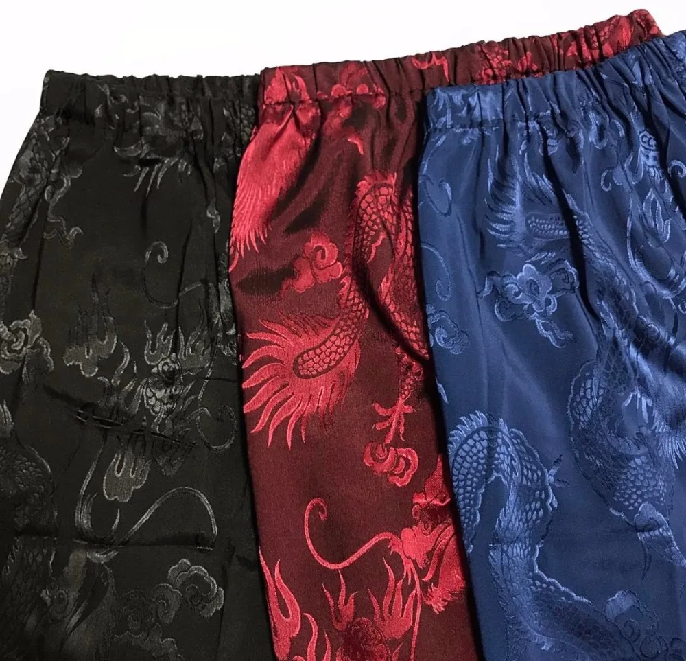 Сатиновые штаны в китайском стиле хип-хоп стиле с вышивкой дракона, широкие штаны, свободные панталоны для женщин и мужчин