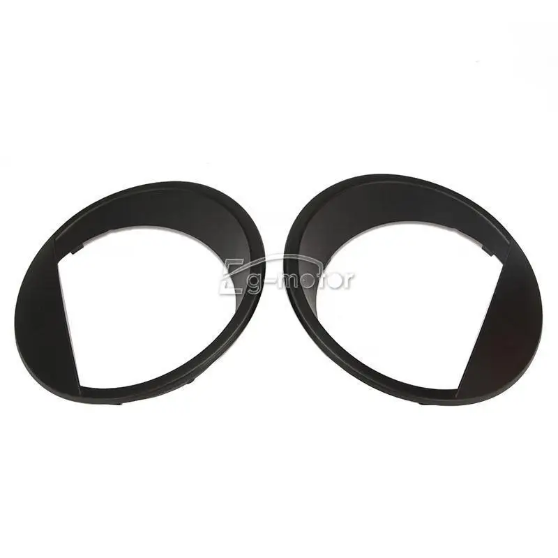2Pcs Eyelid Headlight Trim Cover Bezels For Jeep Wrangler JK Unlimited