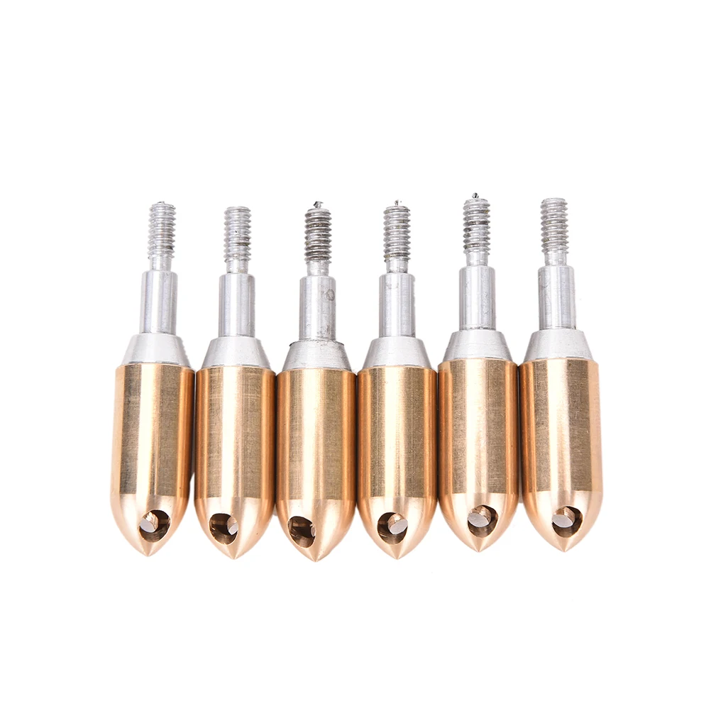 

6Pcs Whistle Copper Broadhead Arrowhead F Screw Hunting Arrow Field Hunting Arrow heads