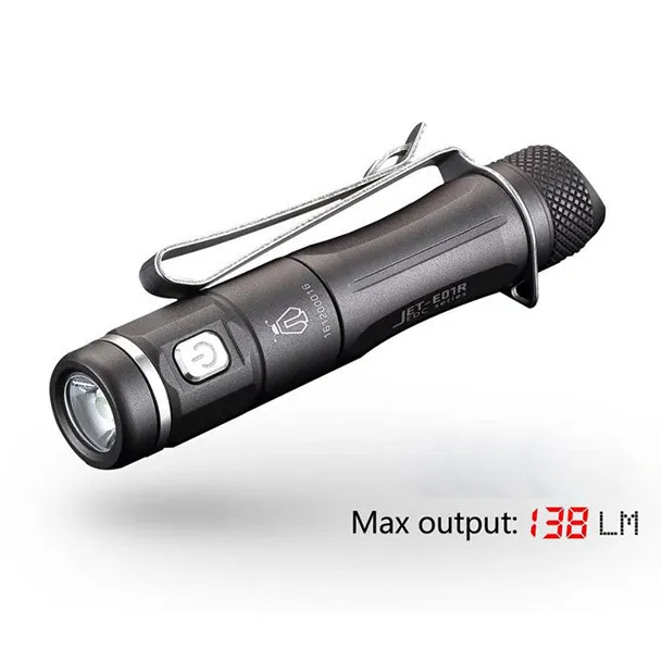 

JETBeam E01R XP G2 138 Lumens USB Rechargeable Waterproof LED Flashlight LED Torch Flashlight Latarka Handheld Linterna Lanterna