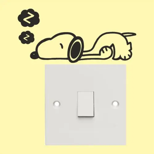 

Snoopy Light Switch Wall Art Funny Decal Vinyl Sticker