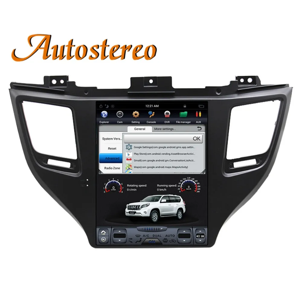 Excellent Tesla style Car GPS Navigation For Hyundai Tuscon 2015-18 Headunit multimedia player Auto stereo radio tape recorder NO DVD IPS 3