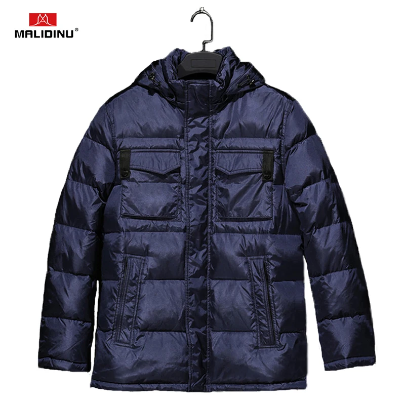 

MALIDINU 2019 Brand Down Jacket Men Winter Down Coat Parka High Quality Thick Warm Winter Jackets Mens Duck Down Coat For Men