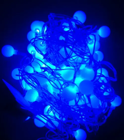 Tira de luces LED azules, funciona con pilas, impermeable, autoadhesiva,  para graduación, aula, decoración de Navidad, fiesta de cumpleaños
