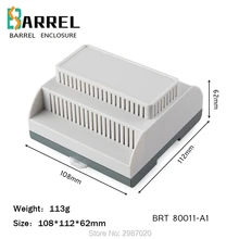 112*108*62 мм Пластиковый корпус для рейки-din маленький abs электронный проект печатная плата коробка корпус DIY управление розетка выключатель коробка