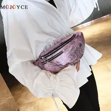 Модные женские поясные сумки с цепочкой, однотонные женские Сумки из искусственной кожи с трещинами