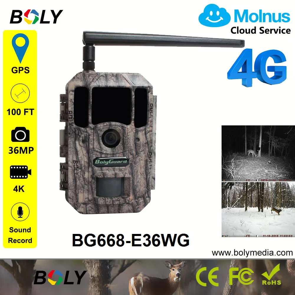 

36MP 4K GPS wild angle 110 degree 100ft hunting trail cameras photo trap wild game cameras deer trailing invisible IR at night