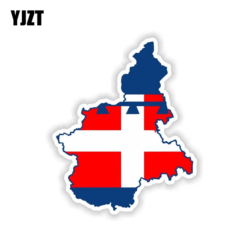 YJZT 9 см * 12 3 автомобильный Стайлинг Piedmont итальянская карта флаг Автомобильная