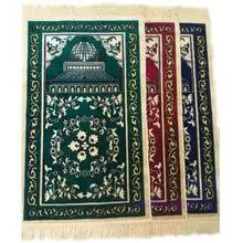 Мусульманский Молитвенный Ковер бархатный тканый мусульманский коврик для молитвы Противоскользящий муслановый молитвенный коврик одеяло молитвенный коврик, Текстиль для дома