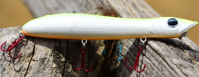 Le-Fish 1 шт. 125 мм 18 г змеиная голова рыболовные приманки плавающий морской бас воблер на щуку приманка поппер с крючками VMC - Цвет: Color G