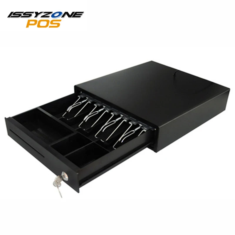 

ISSYZONEPOS High quality metal Cash Register Drawer POS Cash Drawer 5 Coins 4 Bills of the cashbox with RJ11 interface IPCD01