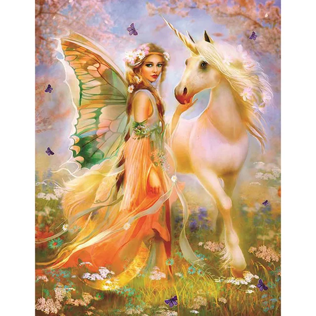 5D DIY diamond painting dream fairy elf girl full square round diamond