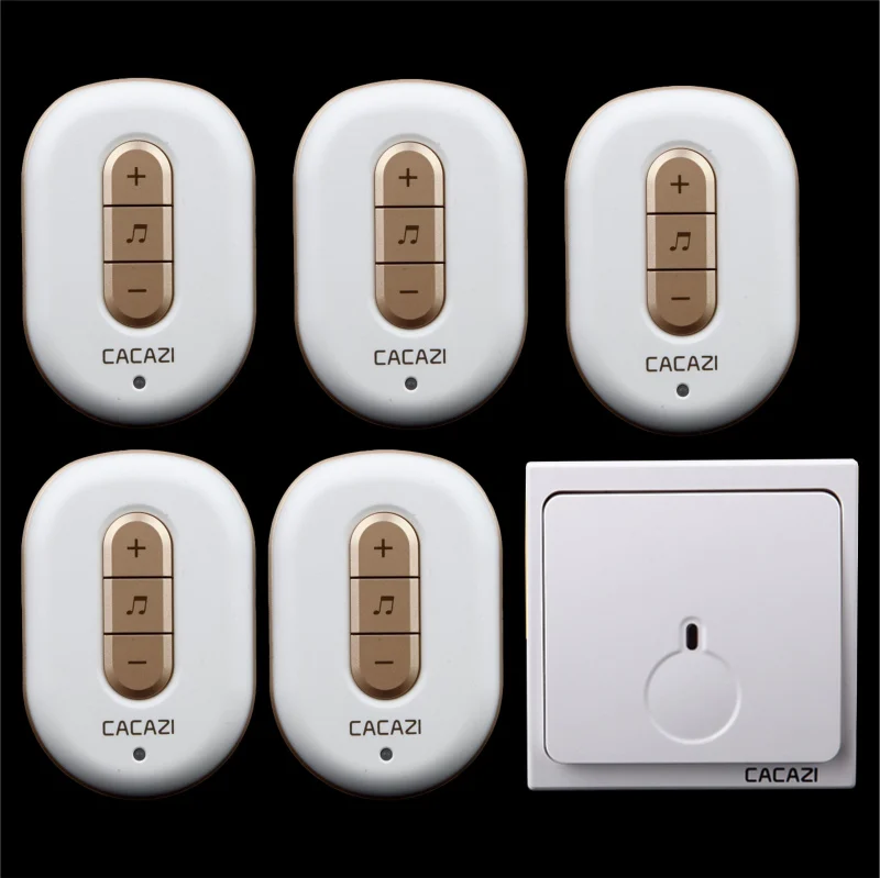 

Free shipping! 1 transmitter + 5 Receiver New Wireless Doorbell With Remote Control Musical 48Tunes Digtal doorchime D9918 -1+5