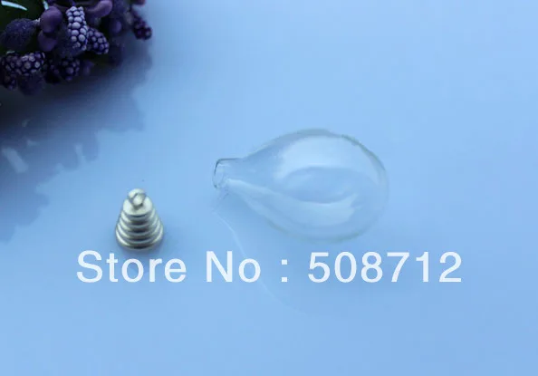 

Free shipping!!!!Round Base Bulb Design Glass Cover With Brass Cases Setting --DIY Glass Water Drop Neckalce Pendants