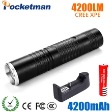 Self-defence Led Flashlight 18650 Lantern Tactical Zoom Penlight Led Flashlights With 18650 Battery Torch New Outdoor
