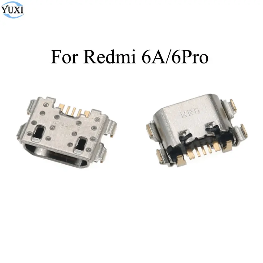 YuXi 2 шт. Micro USB разъем для зарядки док-станции Redmi Red rice 6A/6 Pro зарядный порт разъем. |