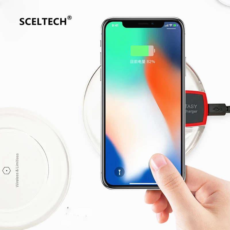 SCELTECH Беспроводной Зарядное устройство для iPhone XS Max X XR 8 плюс зарядка через usb коврик для samsung S9 S8 Note 9 Xiaomi телефона Qi Беспроводная зарядка