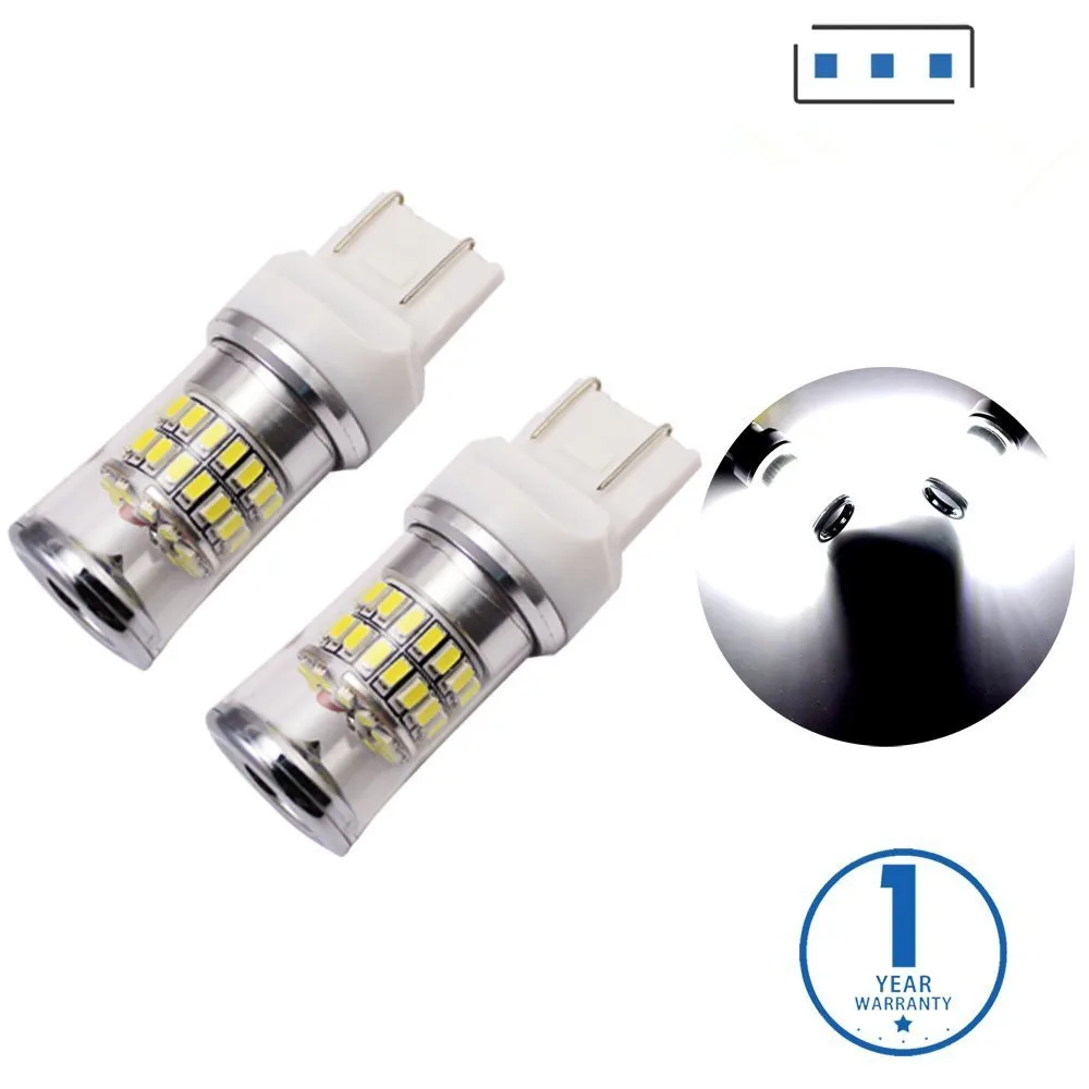 

Супер яркий белый Чип 3014 48 SMD двойная яркость 24 Вт светодисветодиодный 7443 T20 светодиодный ные лампы для сигнала поворота автомобиля, резервные DRL/стоп-сигналы