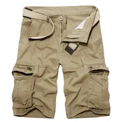 Стильные модные хлопковые брюки-карго Шорты для женщин Для мужчин лето хорошее качество Повседневное мульти-карман капри бермуды masculina