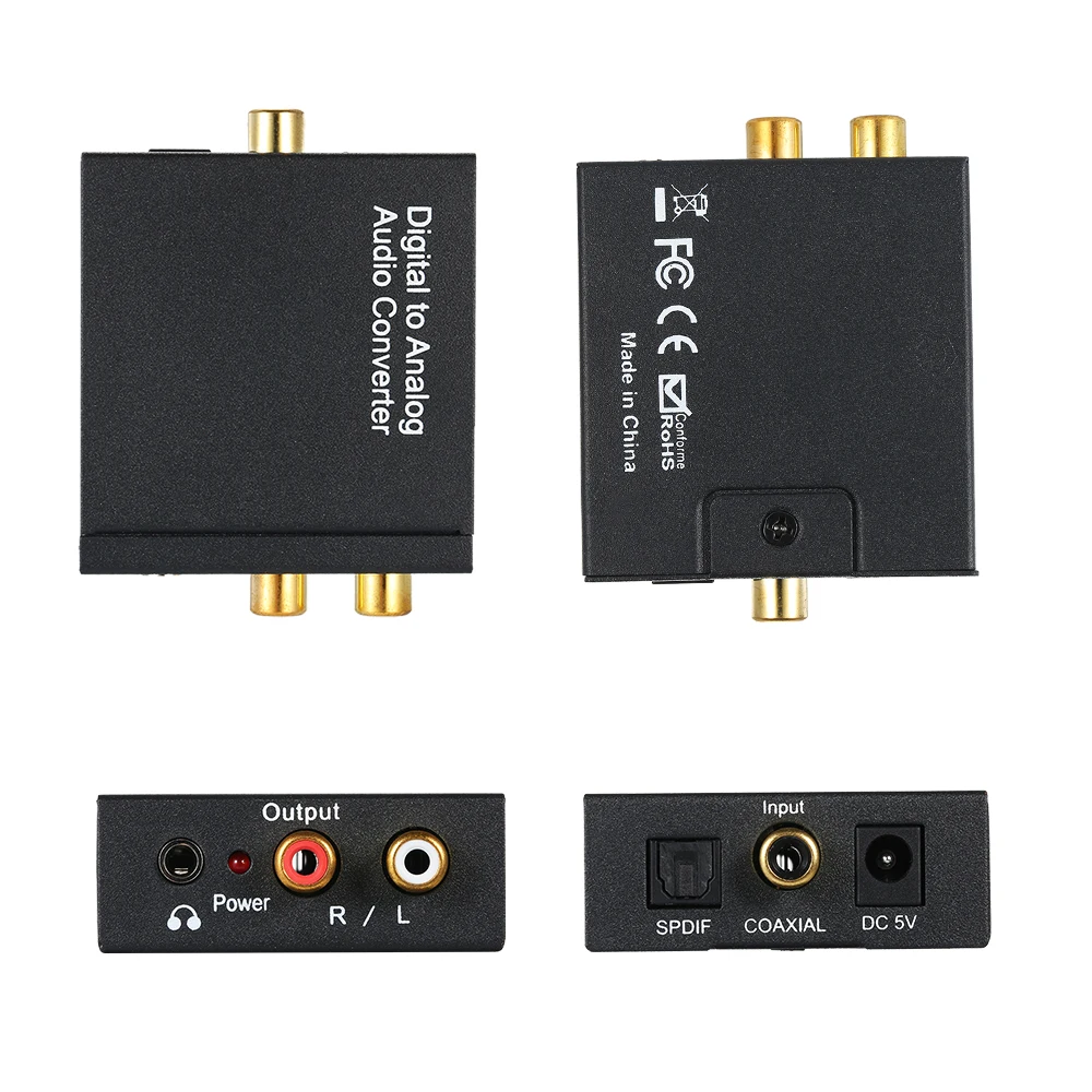 Коаксиальные входы в аналоговый RCA L/R и разъем AUX 3 5 мм цифро аудиопреобразователь
