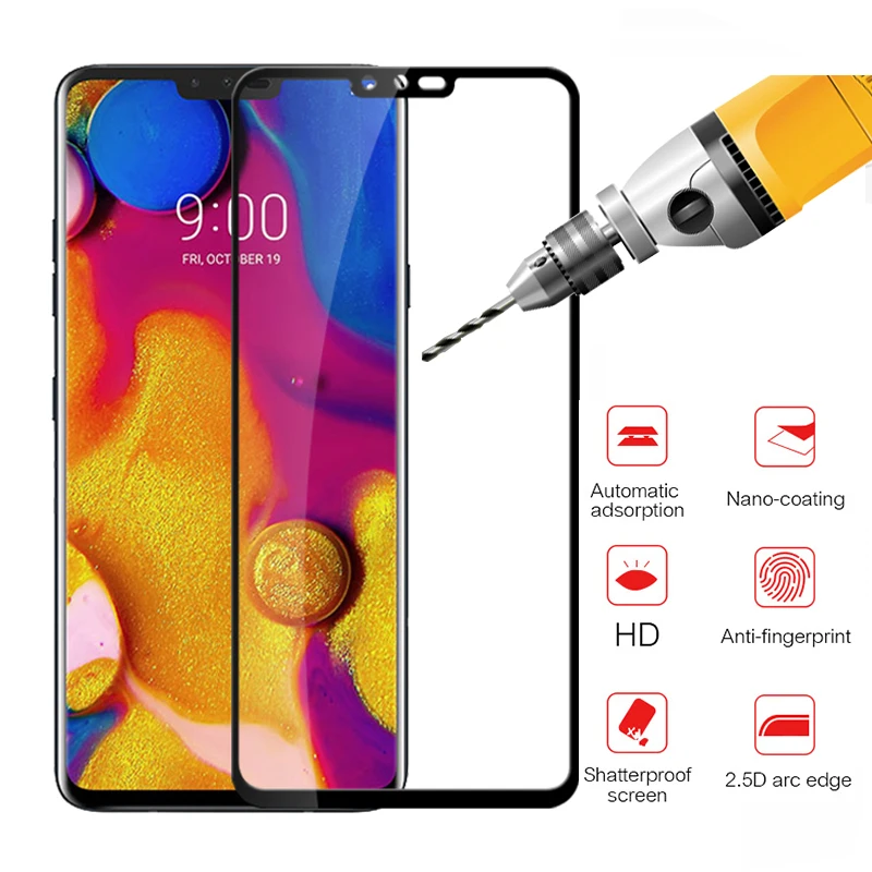 

For LG K10 2017 Tempered Glass Screen Protector For LG G6 G7 thinq Full Cover Phone case Film For LG V40 V30 V20 v 30 40 20 glas