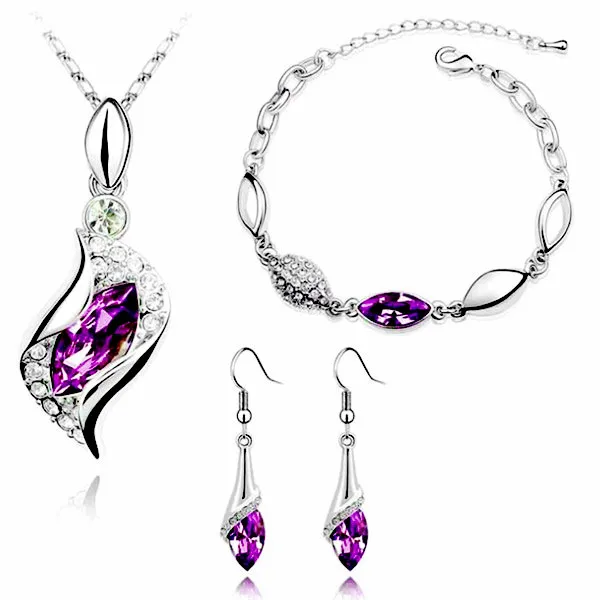 MISANANRYNE высокое качество элегантный роскошный дизайн Новая мода разноцветные Австрийские кристаллы Висячие Ювелирные наборы для женщин подарок