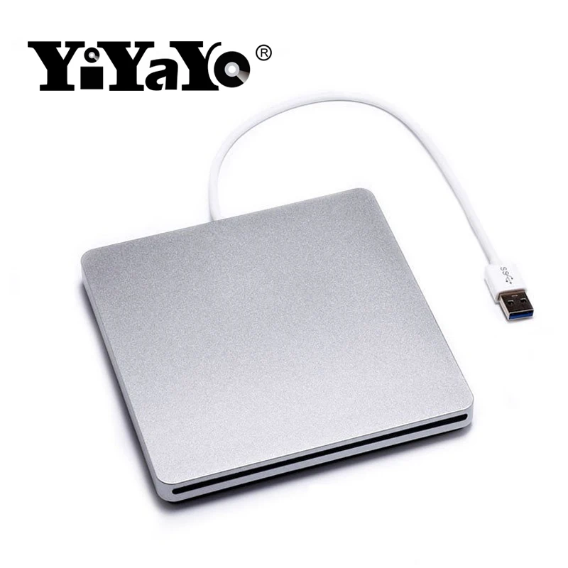 YiYaYo DVD RW горелки Внешний привод USB 3,0 CD/rom плеер слот для чтения писатель супер тонкий портативный для ноутбука