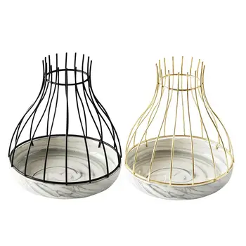 

European Style Marble Iron Ceramics Flowerpot Fleshy Flower Ceramic Flowerpot Flower Pot Rack Hydroponic Vase Home Garden Decor