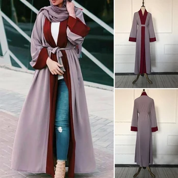 

Muslim Women Abaya Maxi Dress Cardigan Loose Dubai Middle East Long Robe Ramadan Arab Islamic Clothing