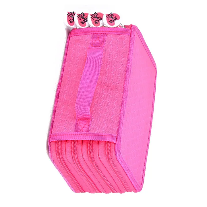 

2Sets Pencil Case pencil bag Feather sleeve Pencil case for 72 pen Color: rose red