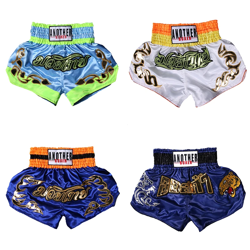 

Embroidery Muay Thai Boxing Shorts Trunks Men's Comprehensive Combat Free Sparring MMA Fight Shorts Sanda Clothing kickboxing