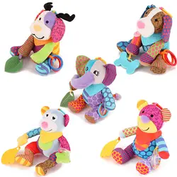 Очаровательное животное плюшевые куклы мягкие детские погремушки игрушки собака/Медведь/оленя детские подвесные животное на коляску