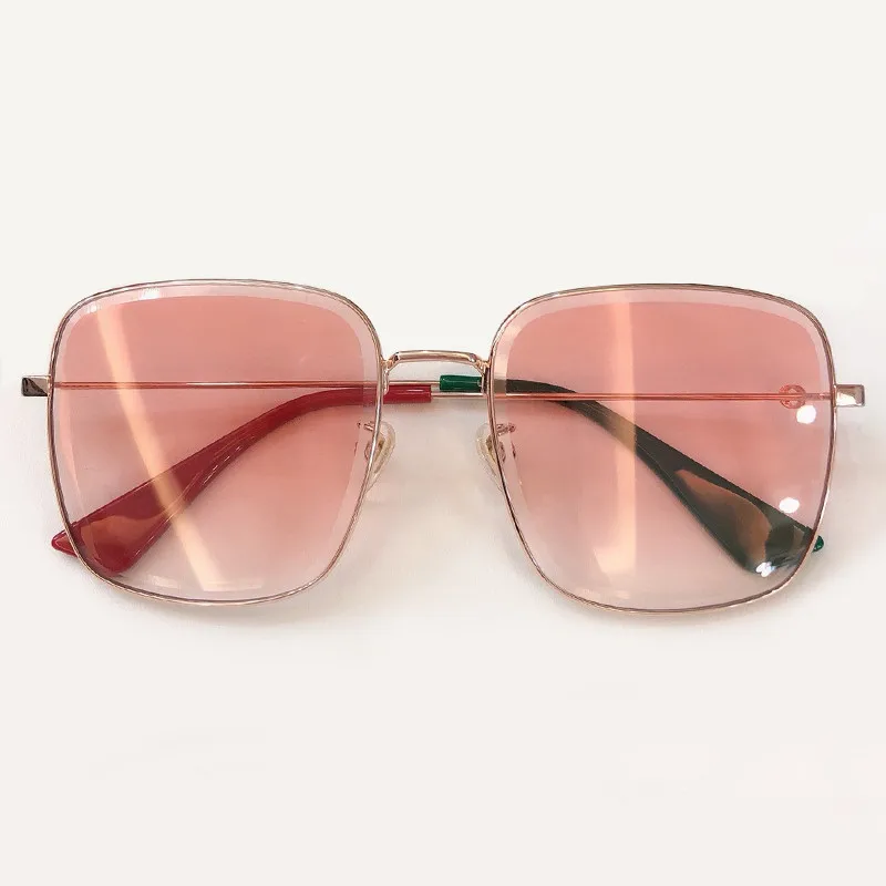 

2019 Big Frame Square Sunglasses Men Women Vintage Classic Oversize Metal Frame Sun Glasses Drive Fashion Eyewear UV400