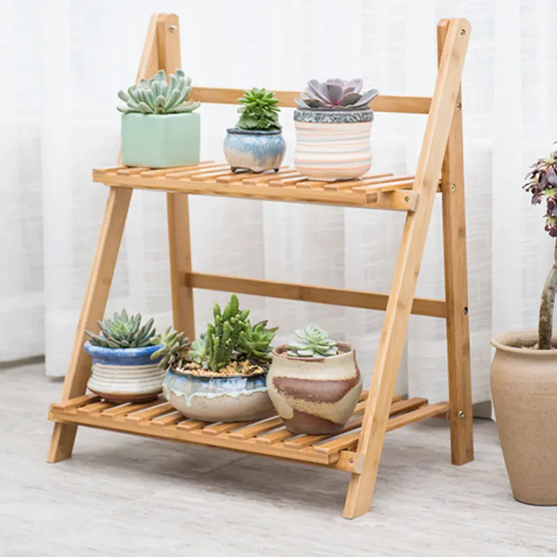 Стеллаж для цветов и растений ALWAYSME BambooWooden стеллаж хранения уличный держатель