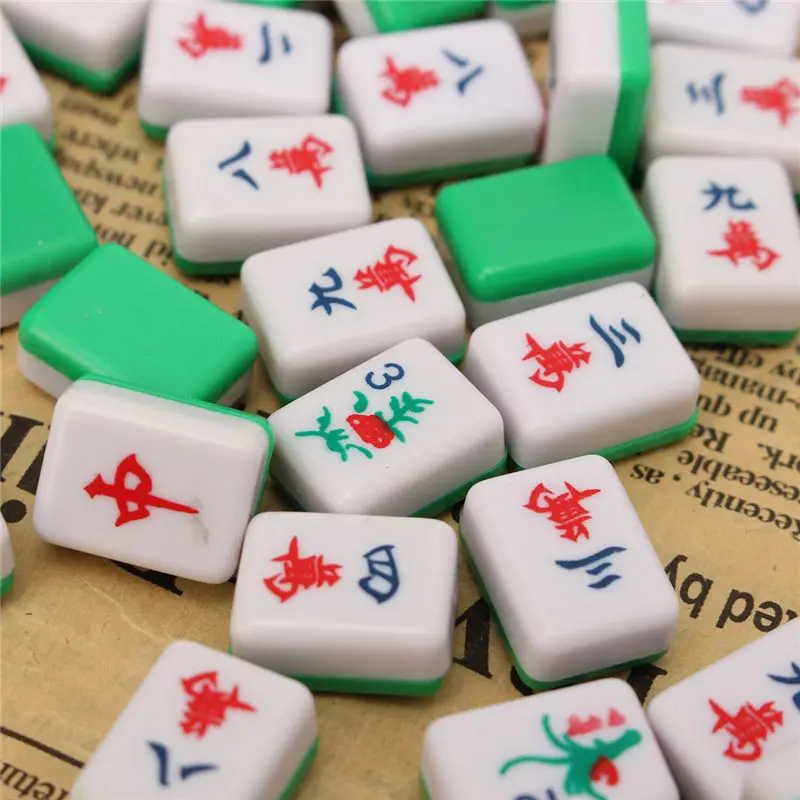 NEW Mini Mahjong Chinese Funny Family Table Board Game Portable Mahjong Set Chinese Antique Mini Mahjong Games Home Games NEW Mini Mahjong Chinese Funny Family Table Board Game Portable Mahjong Set Chinese Antique Mini Mahjong Games Home Games
